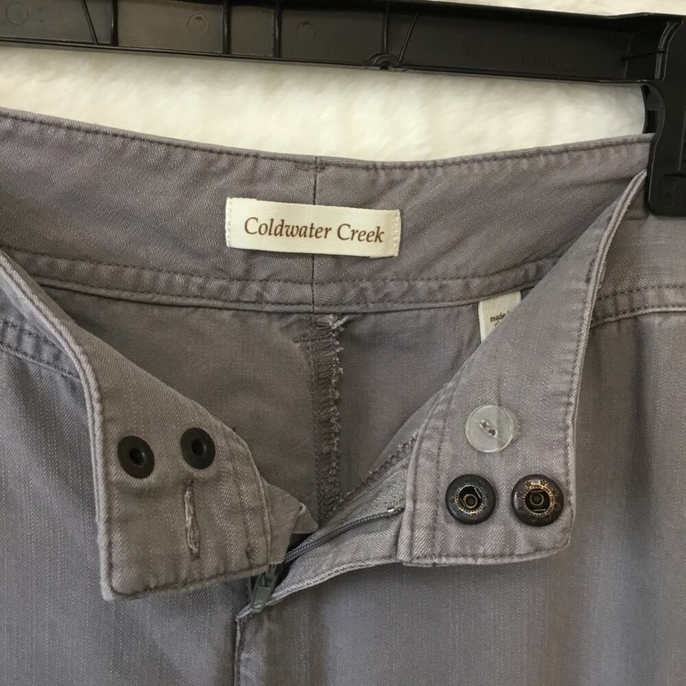 Coldwater Creek Gray With Bottom Button Up Pants - image 4